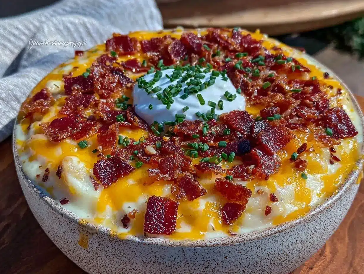 slow cooker loaded baked potato soup preparation steps