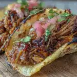 slow cooker pork carnitas tacos - featured image