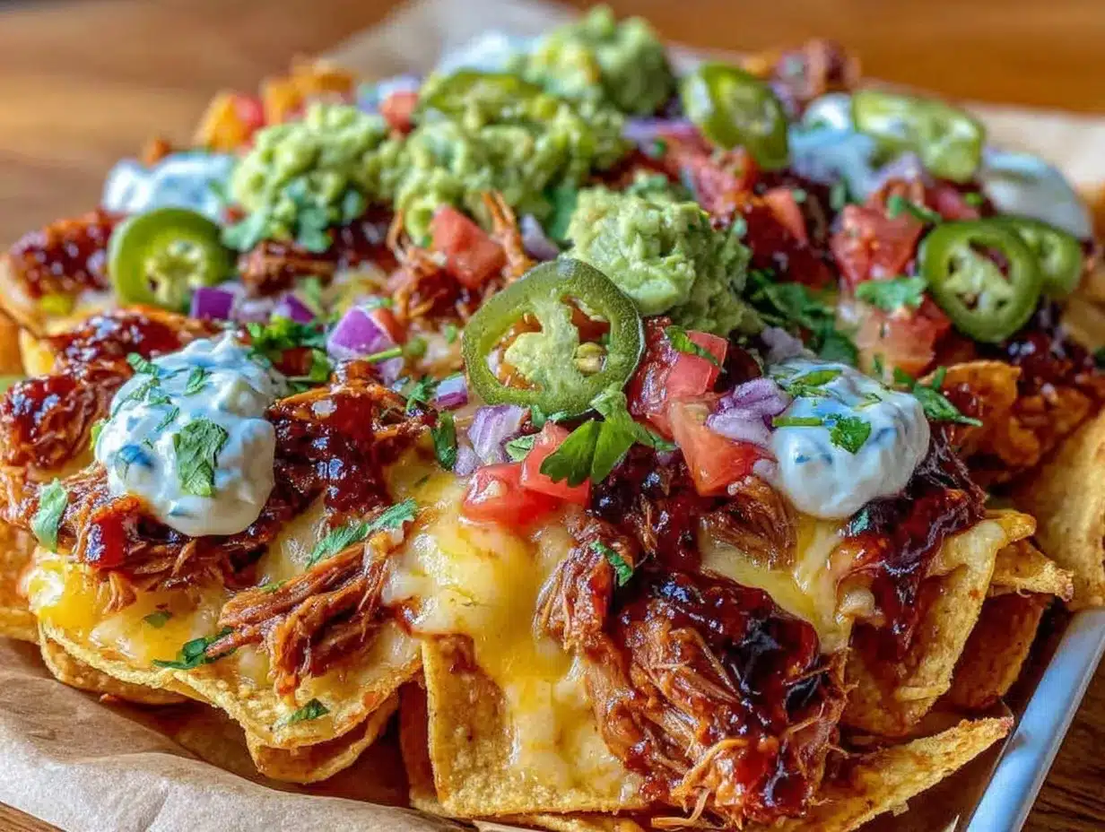 slow cooker pulled pork nachos preparation steps