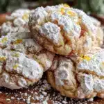 soft lemon crinkle cookies - featured image