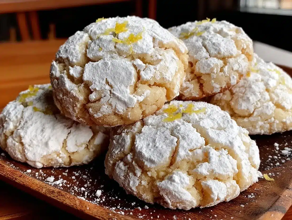 soft lemon crinkle cookies preparation steps