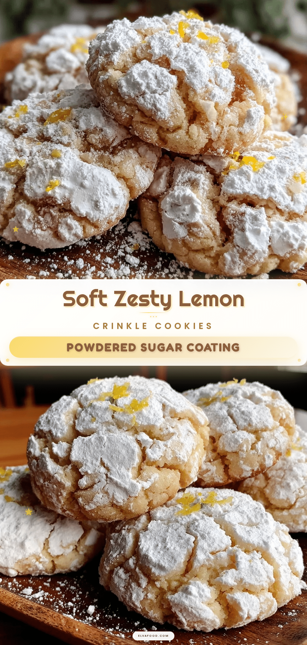 soft lemon crinkle cookies recipe