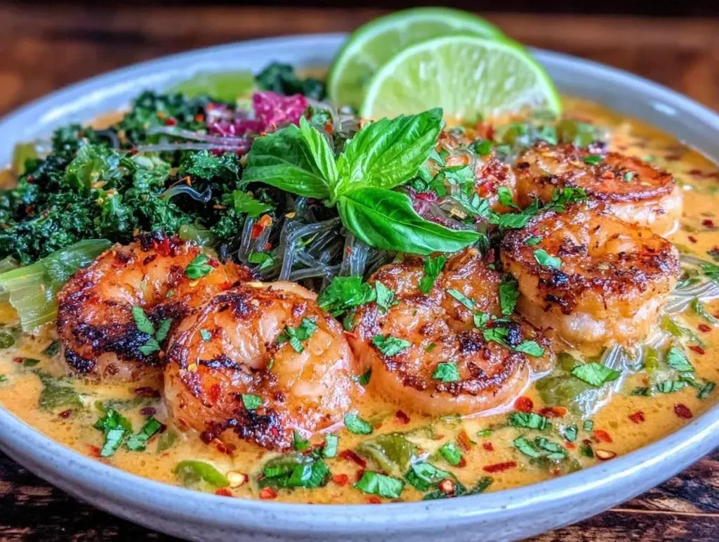 spicy thai coconut curry soup - featured image