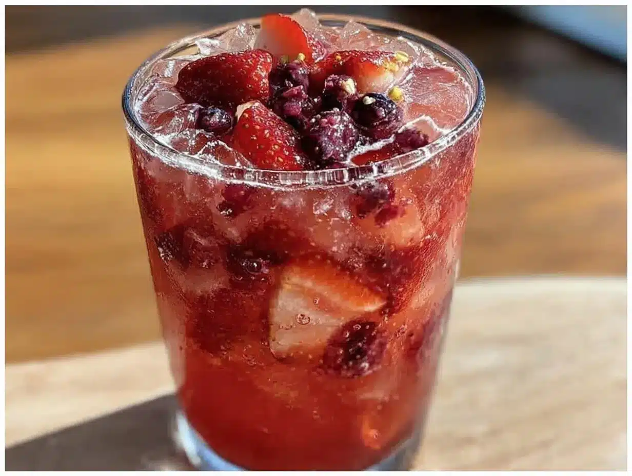 Starbucks Strawberry Açaí Refresher preparation steps