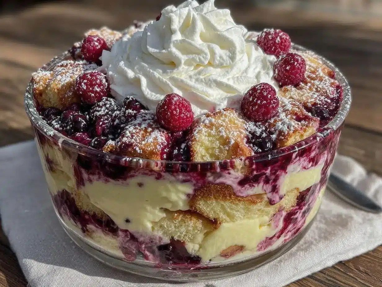 stars and stripes berry trifle preparation steps