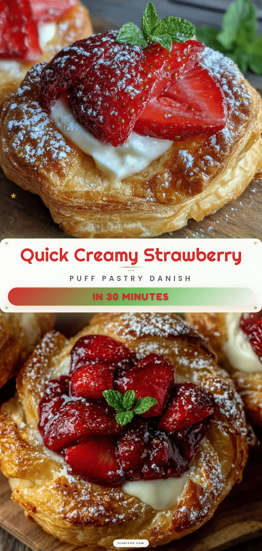 strawberry cream cheese puff pastry danish recipe