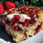 strawberry earthquake cake - featured image