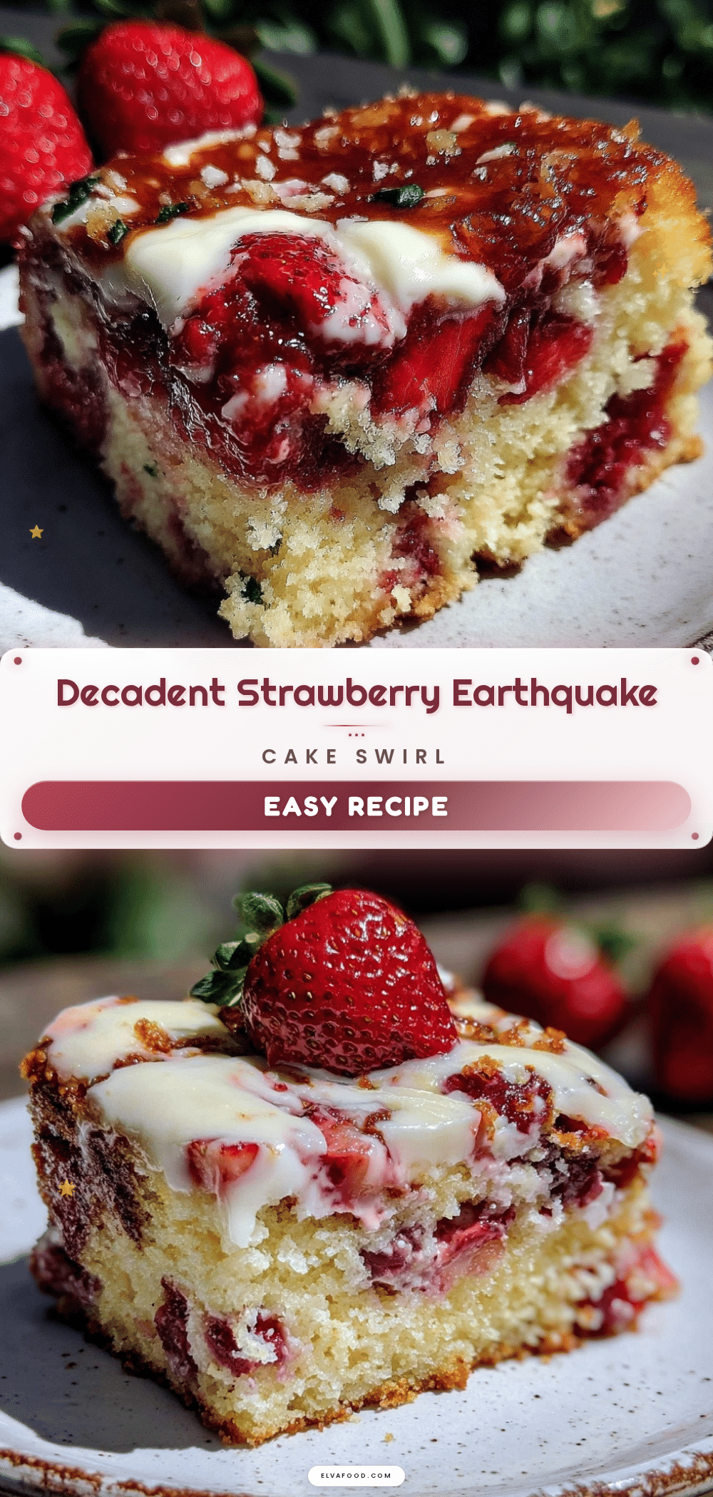 strawberry earthquake cake recipe