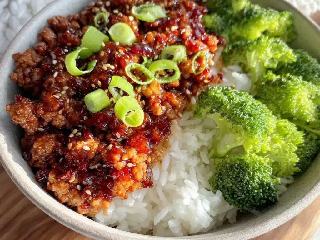 teriyaki turkey rice bowl - featured image