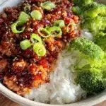 teriyaki turkey rice bowl - featured image