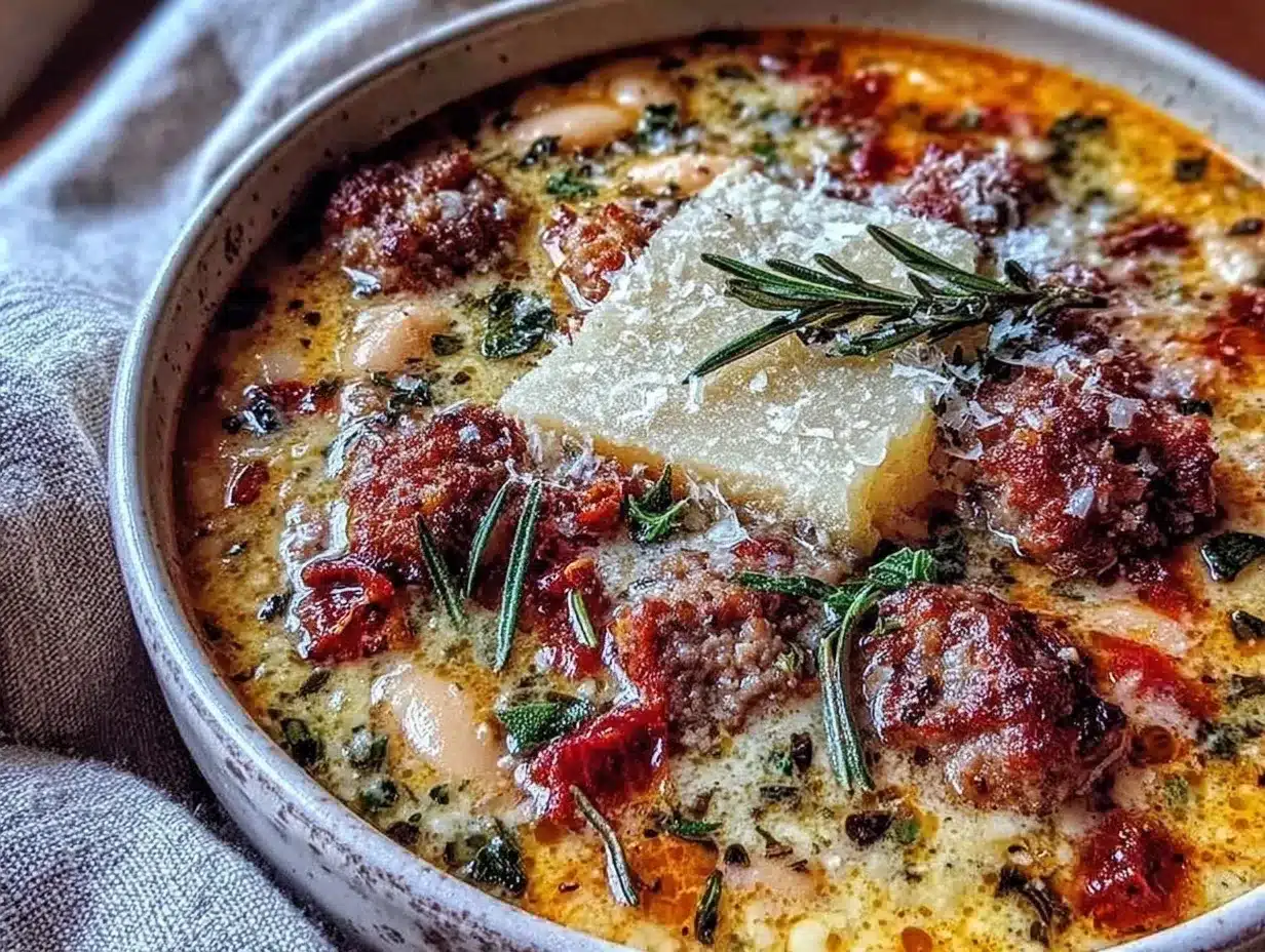 Tuscan White Bean and Sausage Soup preparation steps