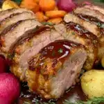 apple cider glazed pork tenderloin - featured image