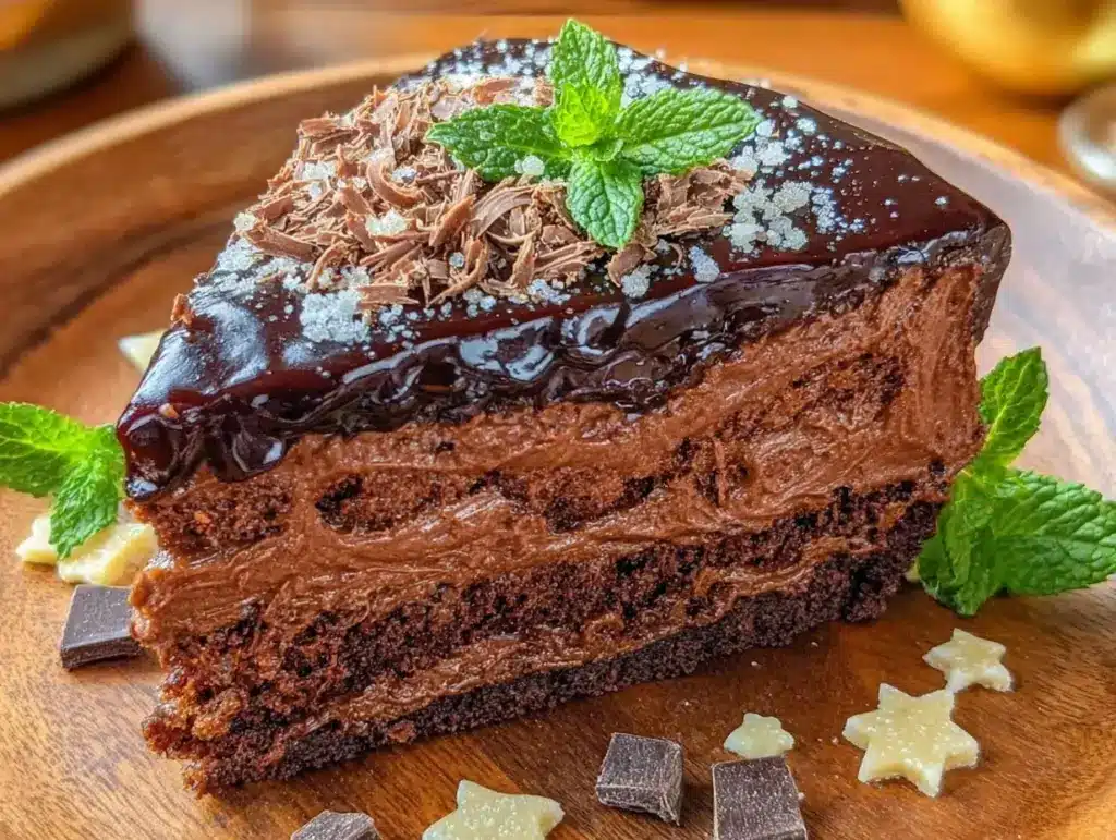 Baileys Irish Cream Chocolate Mousse Cake - featured image