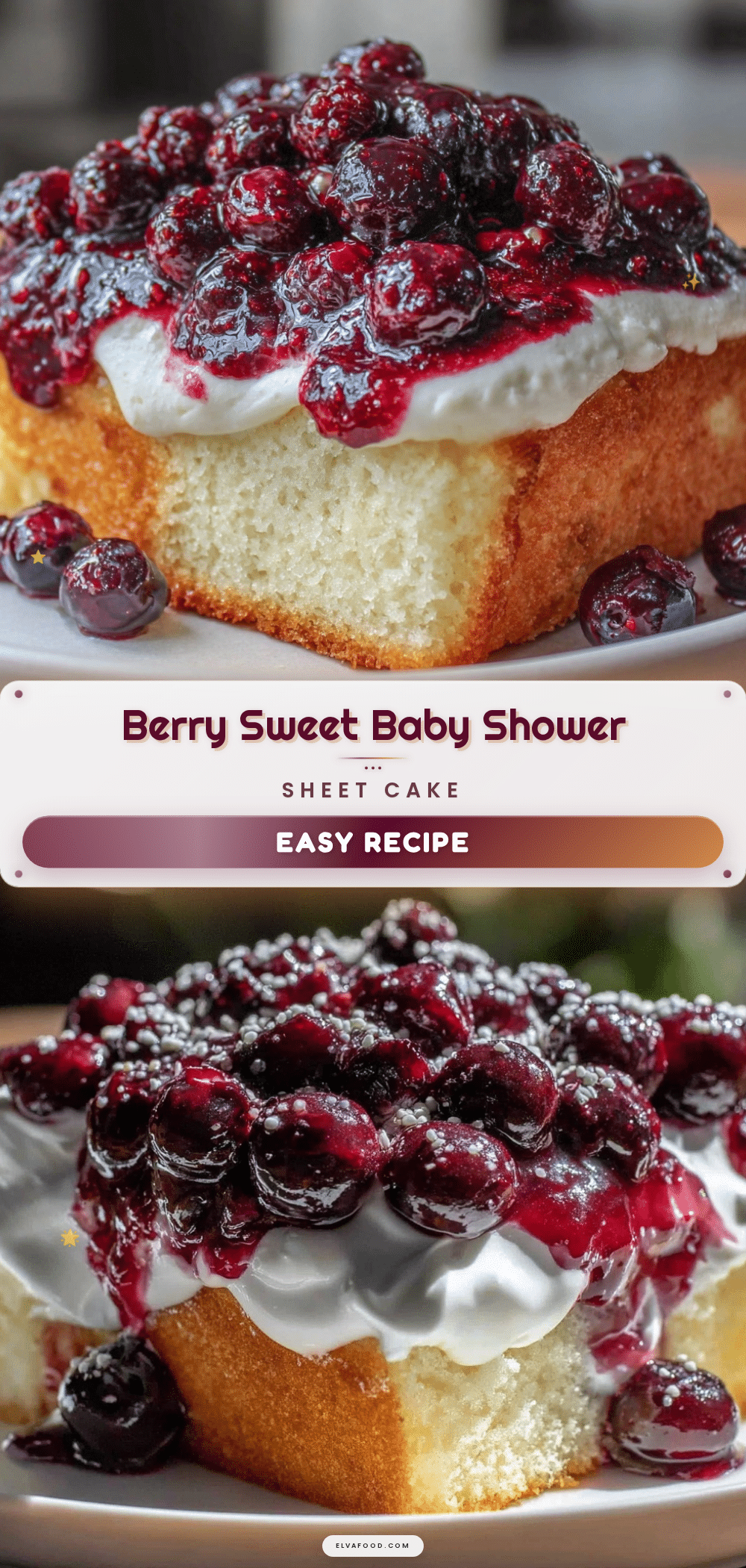 berry sweet baby shower sheet cake recipe