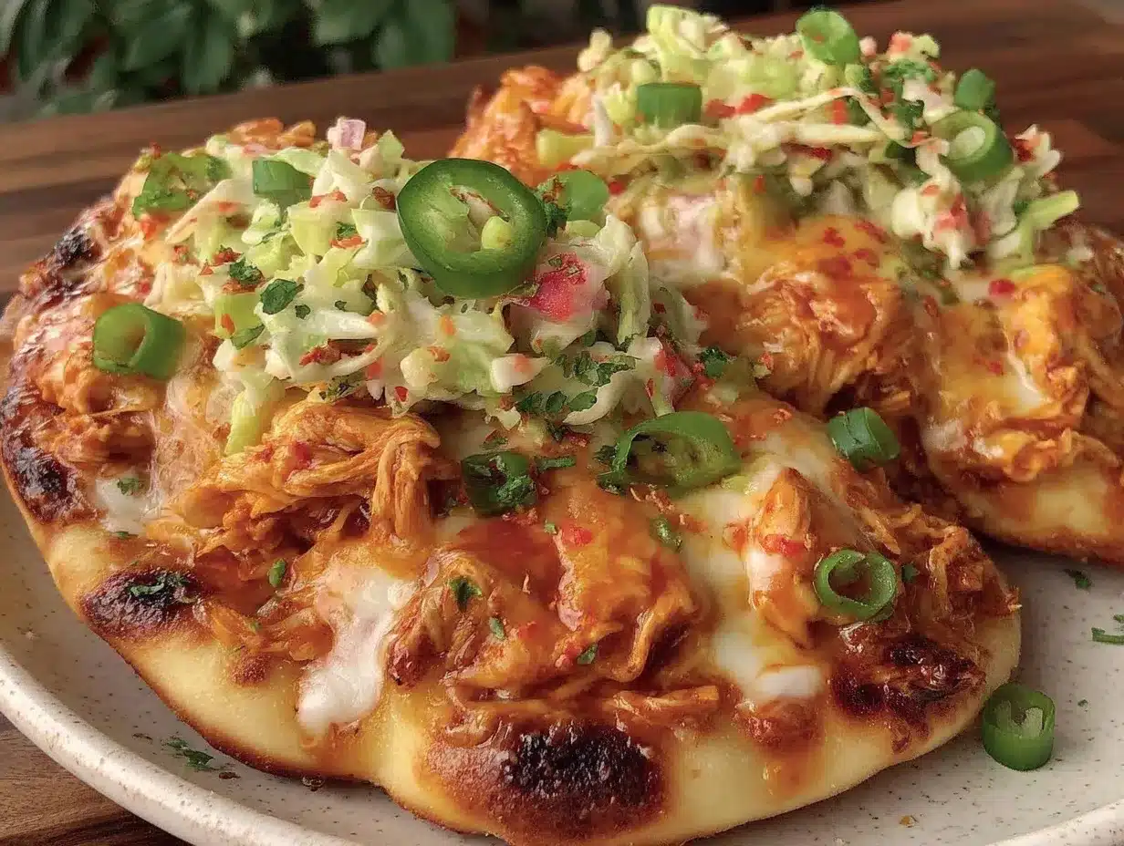 buffalo chicken flatbread pizza preparation steps