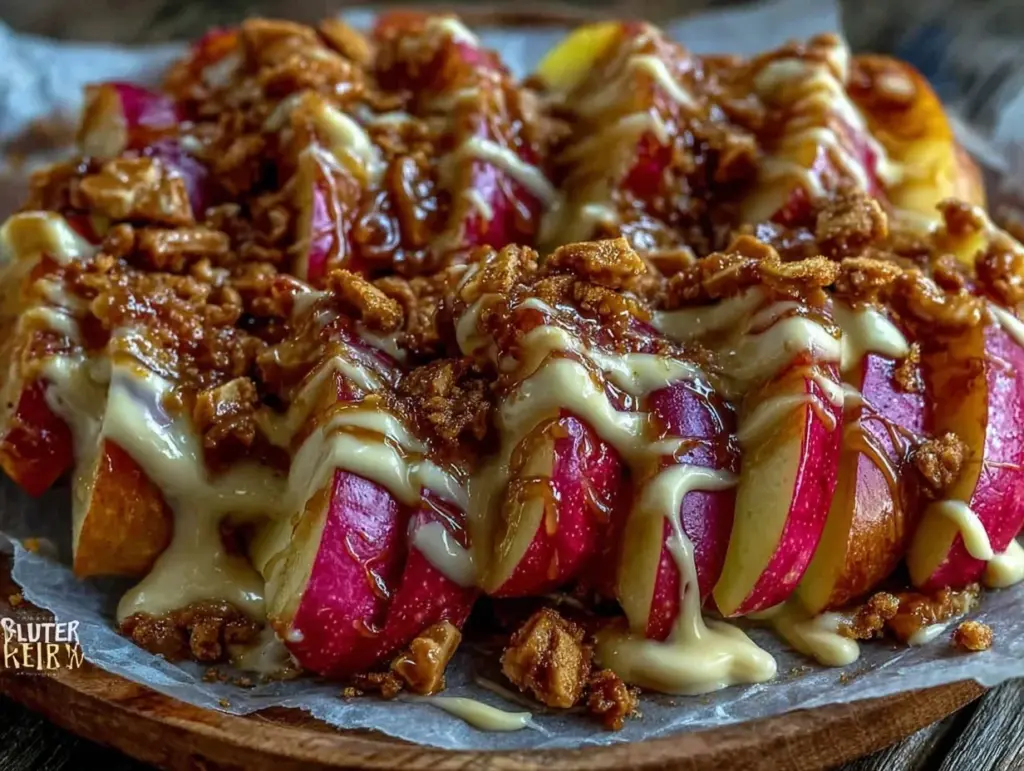 caramel apple nachos - featured image