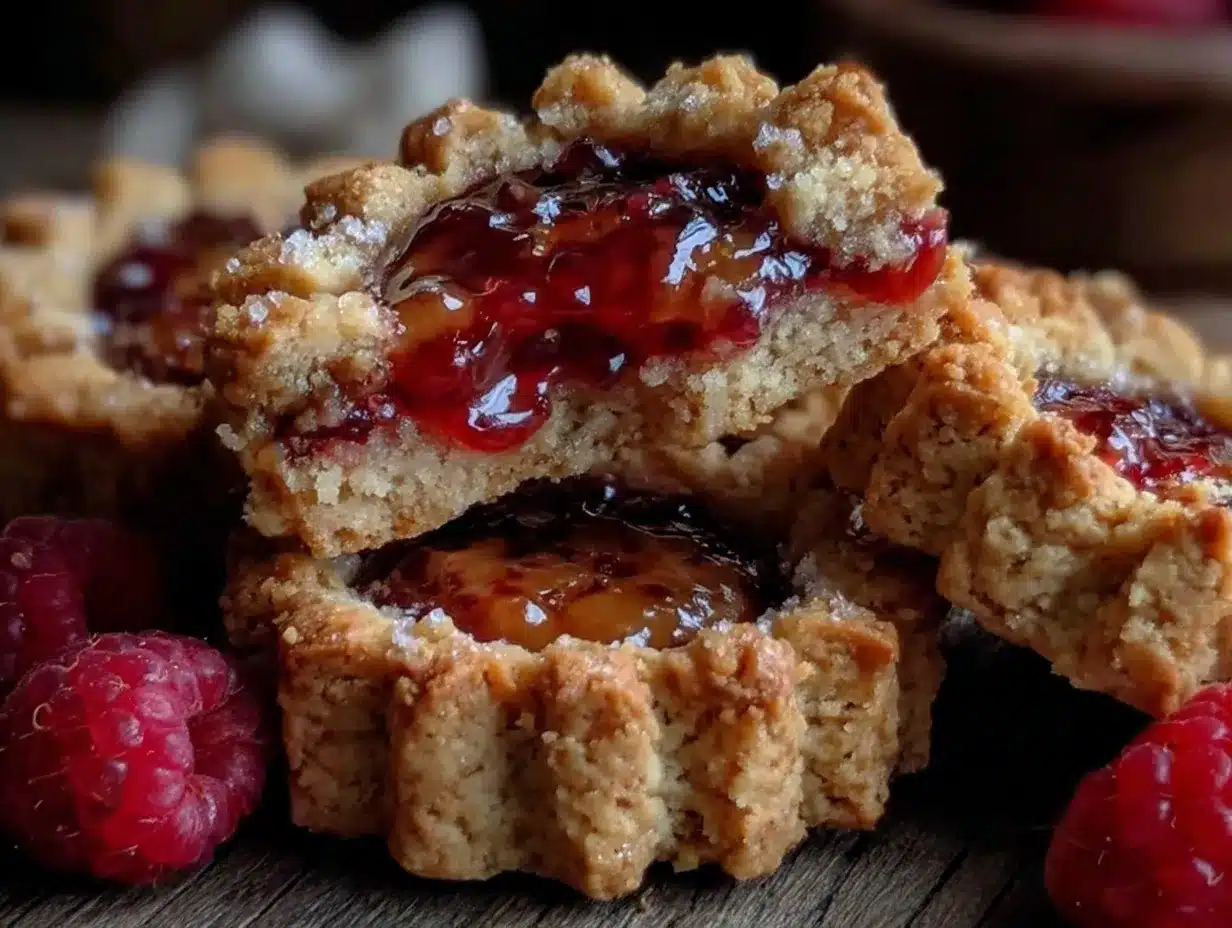 cardamom brown butter linzer cookies preparation steps