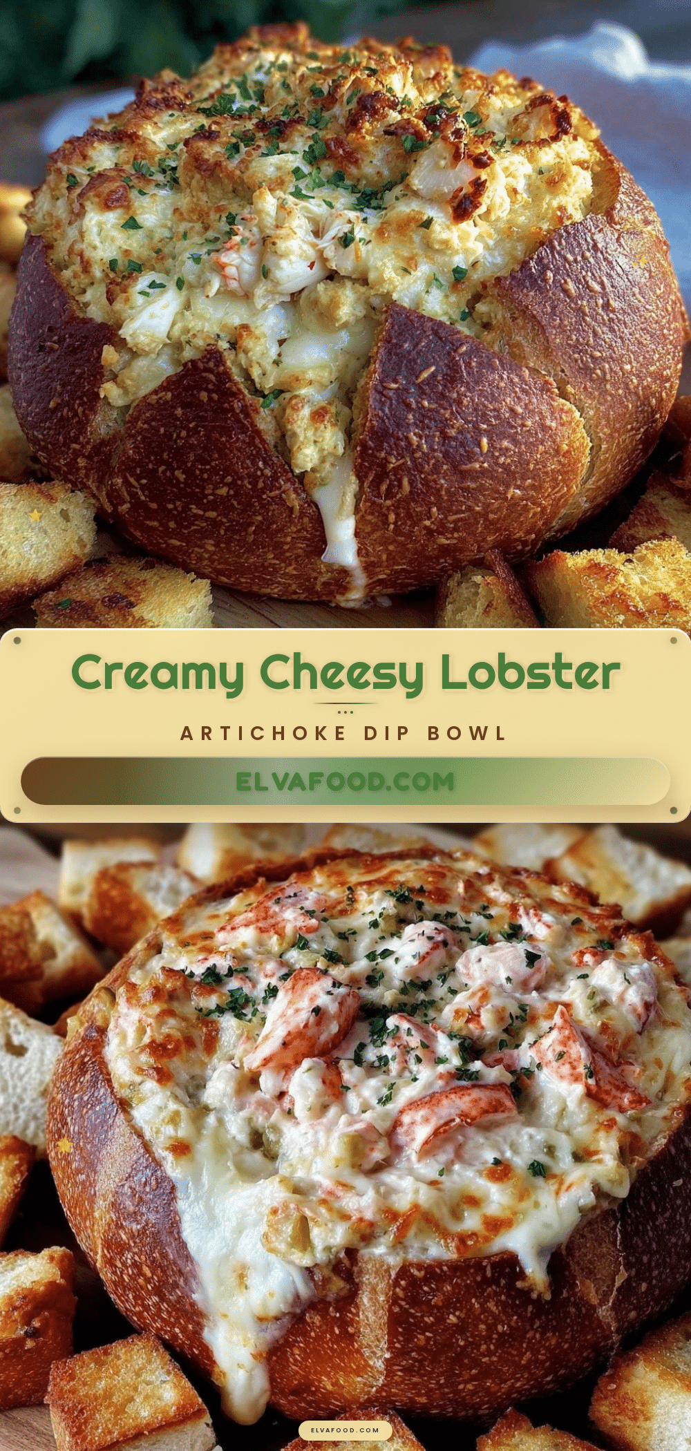 cheesy lobster artichoke dip recipe