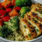 chicken quinoa meal prep bowl - featured image
