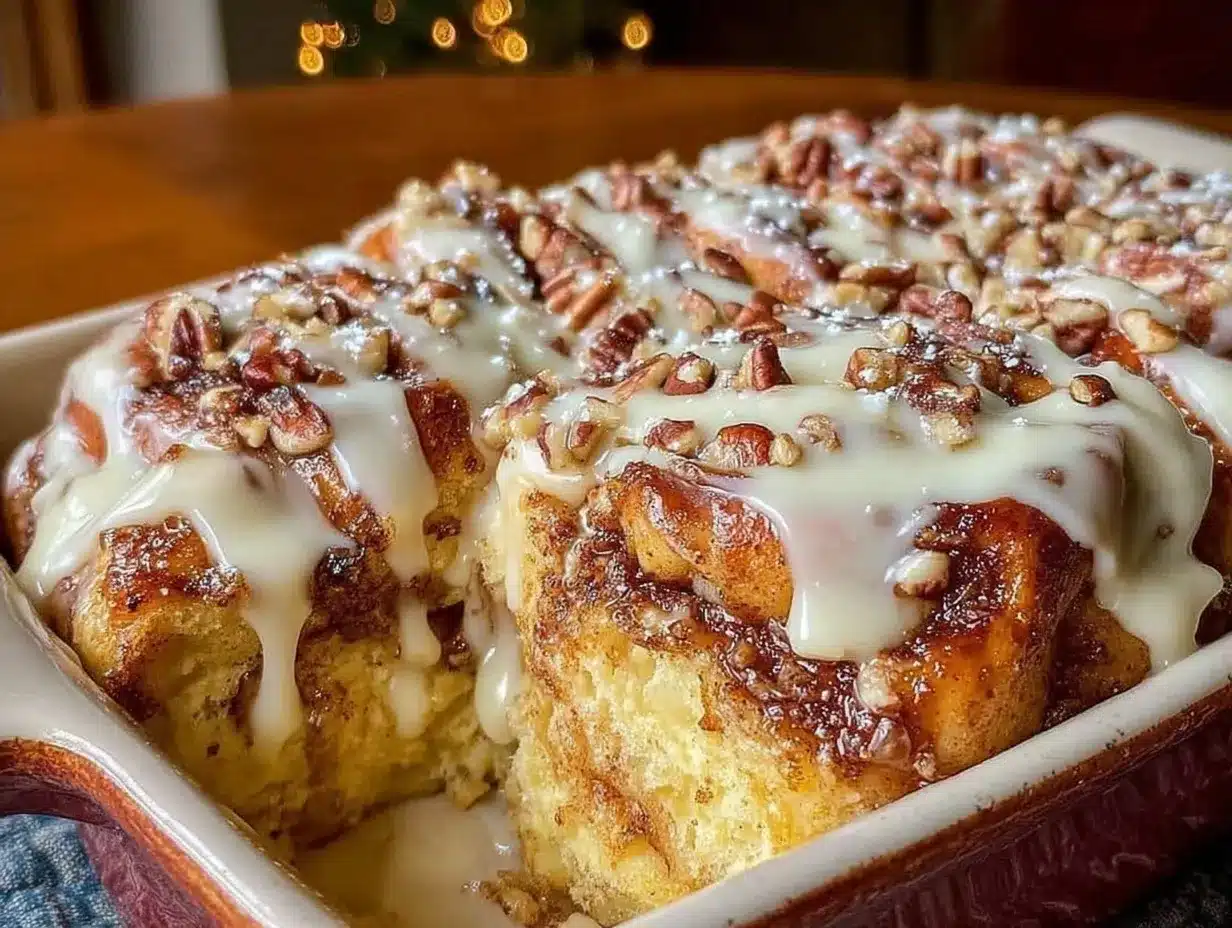 cinnamon roll casserole preparation steps