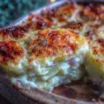 creamy caramelized onion gruyère scalloped potatoes - featured image