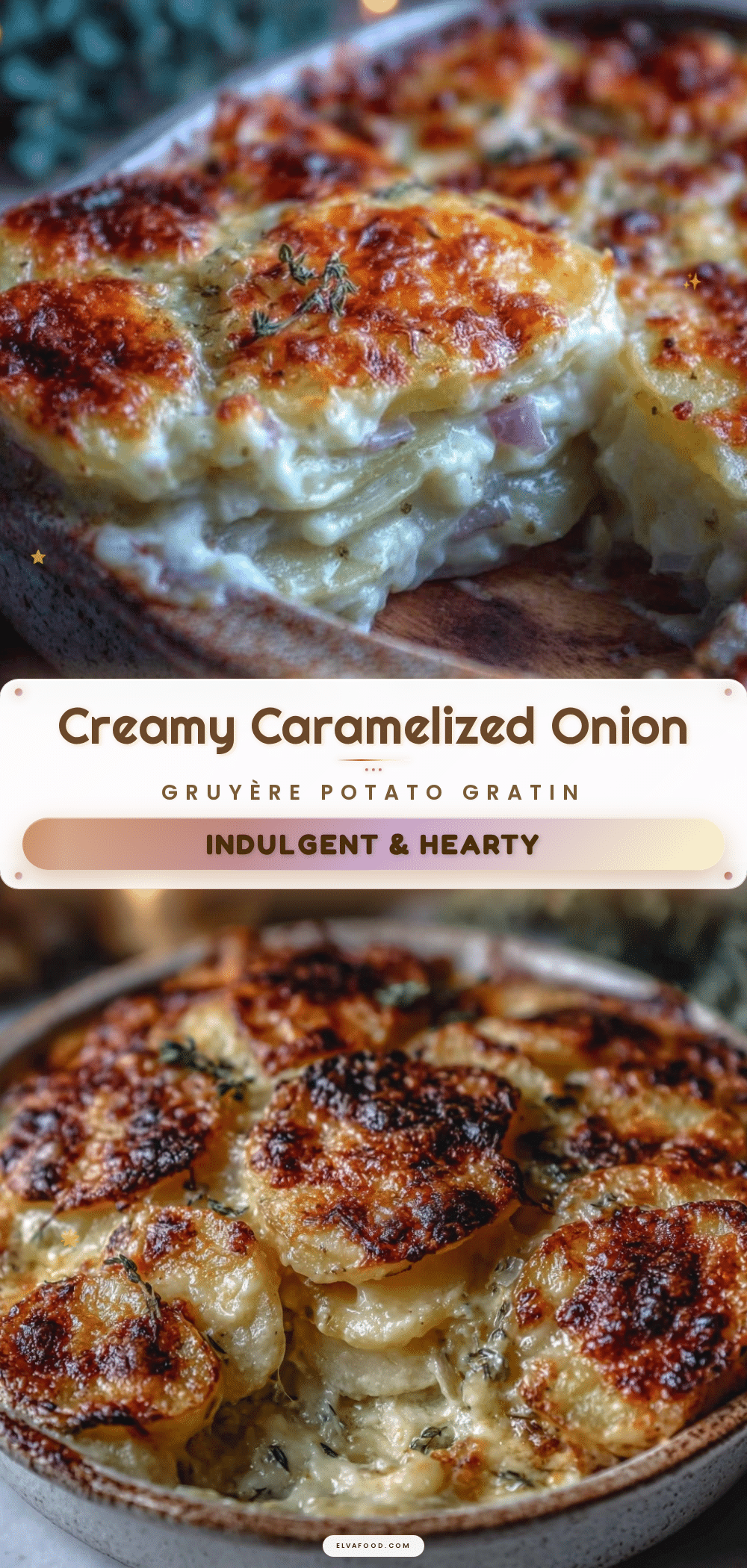 creamy caramelized onion gruyère scalloped potatoes recipe