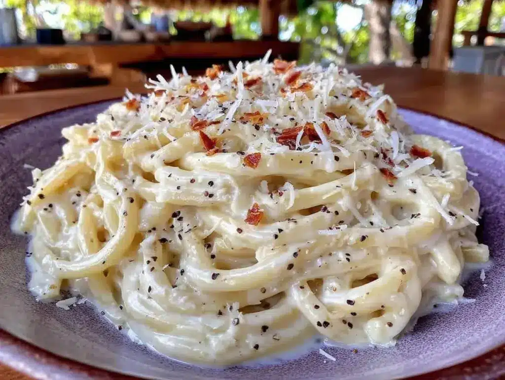 creamy classic cacio e pepe recipe - featured image