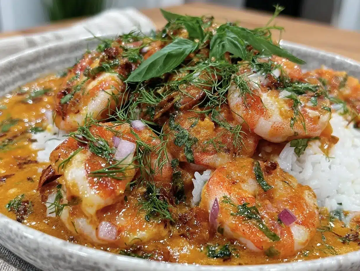 creamy coconut curry shrimp preparation steps