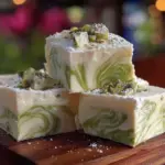 Creamy Frankenstein Matcha White Chocolate Fudge Squares - featured image