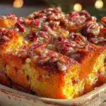 creamy pumpkin butter overnight french toast casserole - featured image