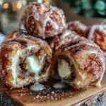 crispy air fryer churro cheesecake bites - featured image