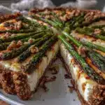 crispy asparagus goat cheese tart - featured image