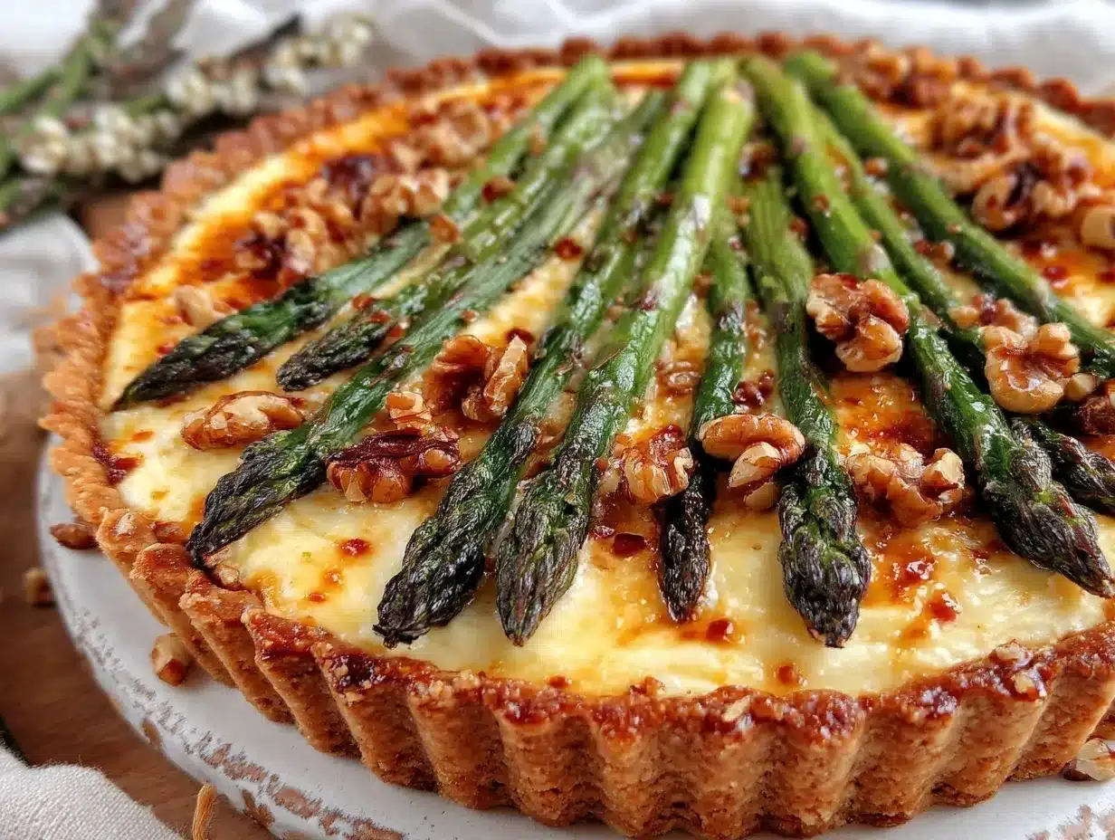 crispy asparagus goat cheese tart preparation steps
