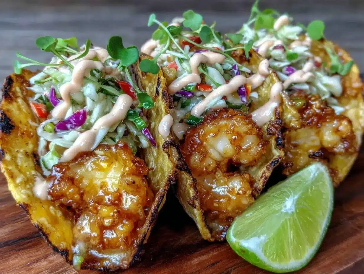 crispy bang bang shrimp tacos preparation steps