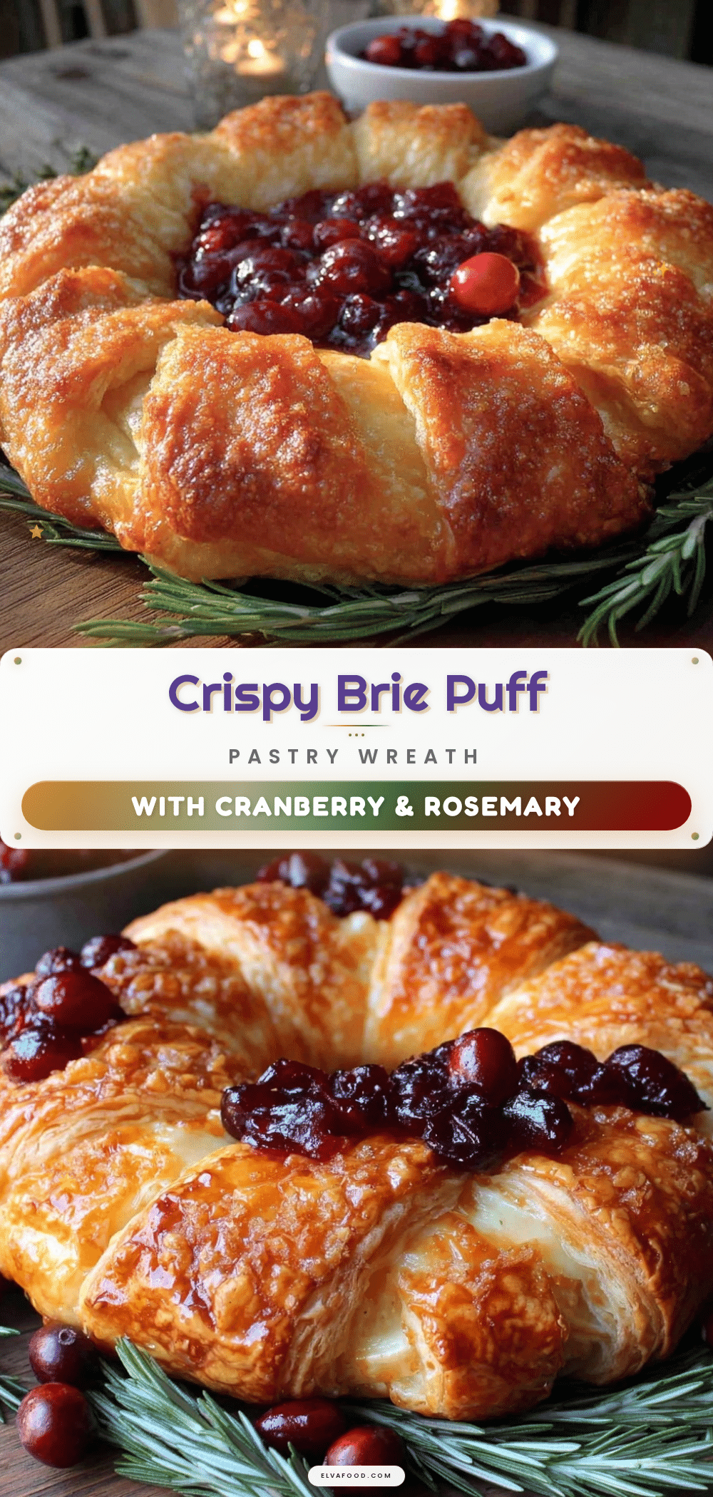 crispy brie puff pastry wreath recipe