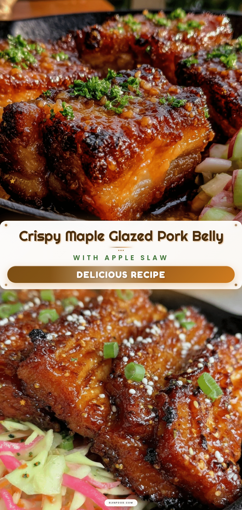 crispy cast iron maple glazed pork belly recipe