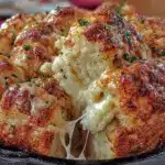 crispy cheesy pull-apart garlic butter skillet bread - featured image