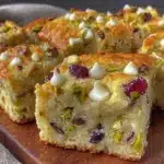 crispy pistachio cranberry white chocolate shortbread - featured image