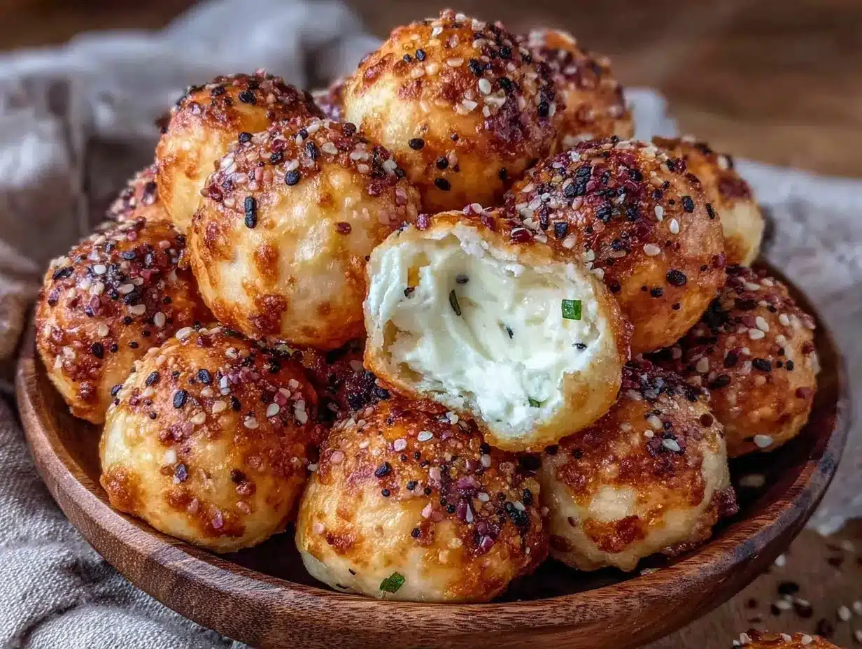 crispy stuffed bagel balls preparation steps