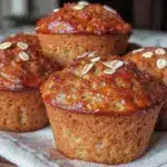 easy air fryer banana oat muffins - featured image