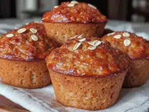 easy air fryer banana oat muffins - featured image