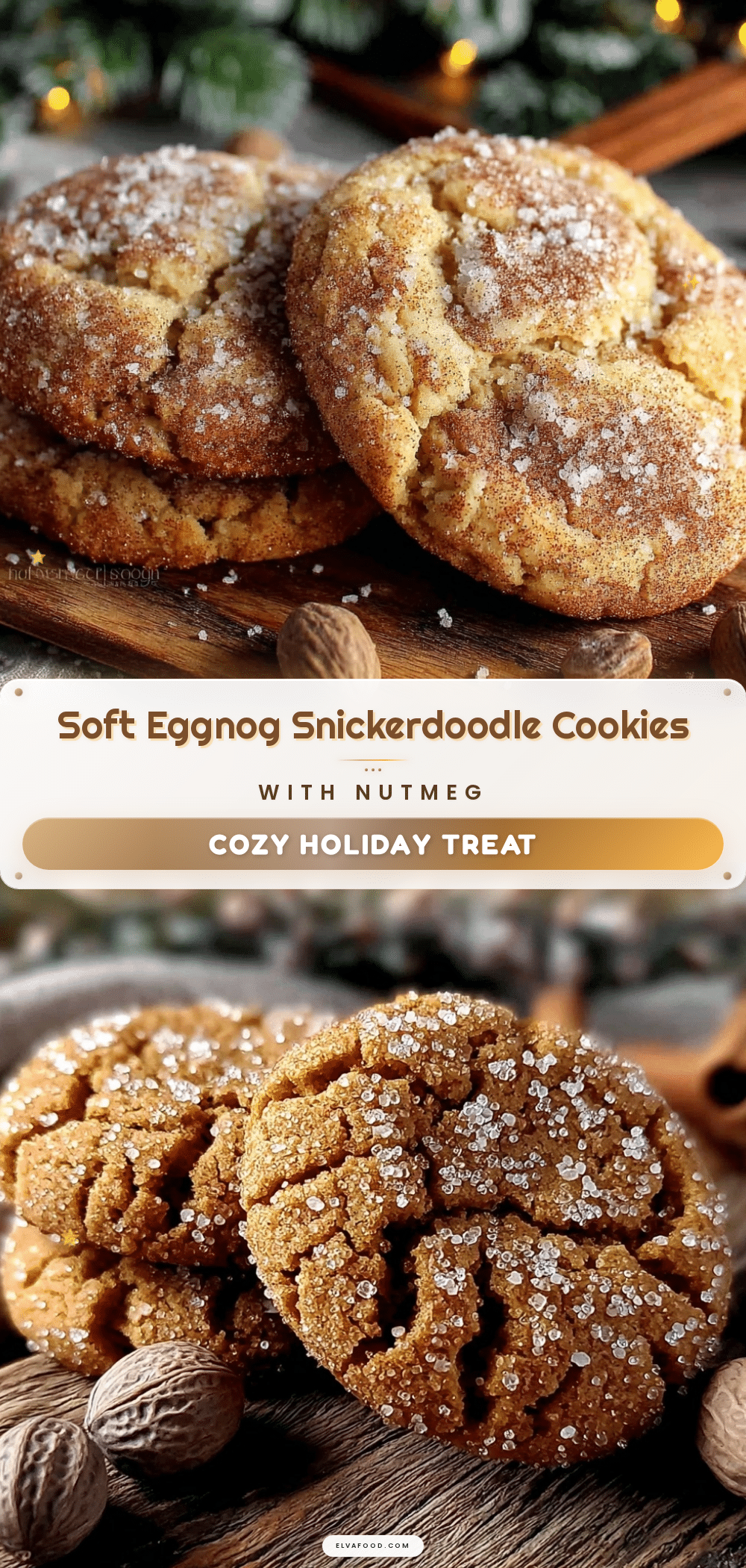 eggnog snickerdoodle cookies recipe