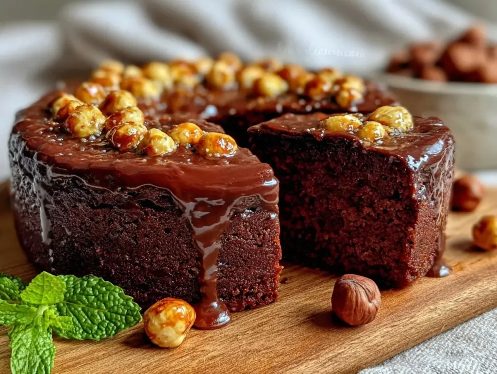 flourless dark chocolate hazelnut torte - featured image