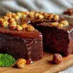 flourless dark chocolate hazelnut torte - featured image