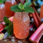 fresh rhubarb simple syrup - featured image