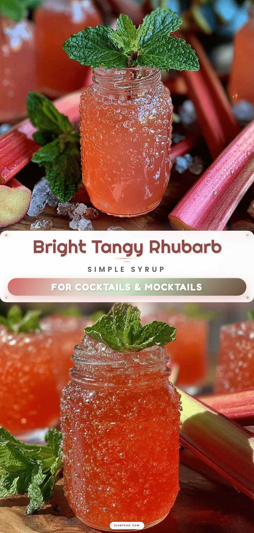 fresh rhubarb simple syrup recipe