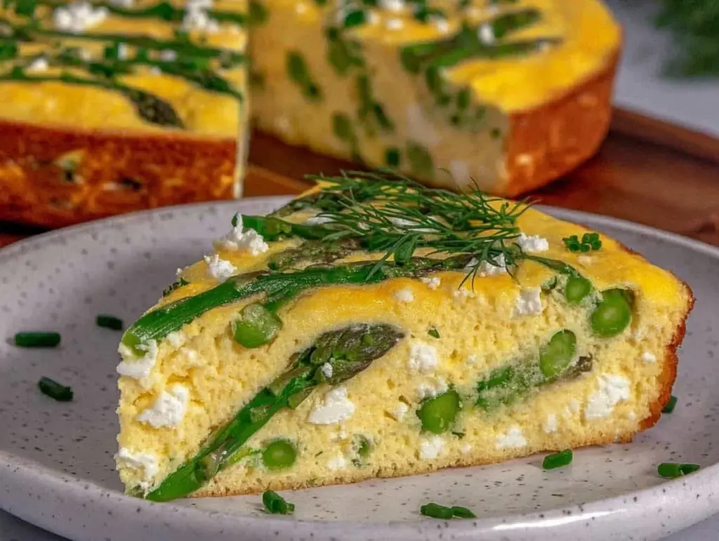 fresh spring vegetable frittata - featured image