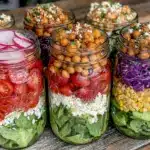 fresh sunday meal prep salad jars - featured image