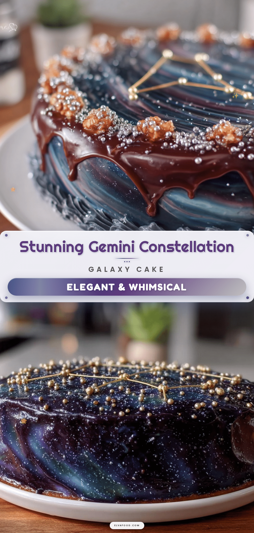 Gemini Constellation Cake recipe