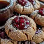gingerbread latte thumbprint cookies - featured image